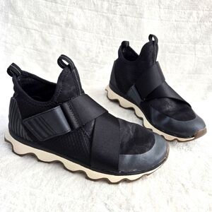 Sorel Kinetic‎ Sneakers Womens Size 8 Athletic Shoes Slip On Black NL3374-010